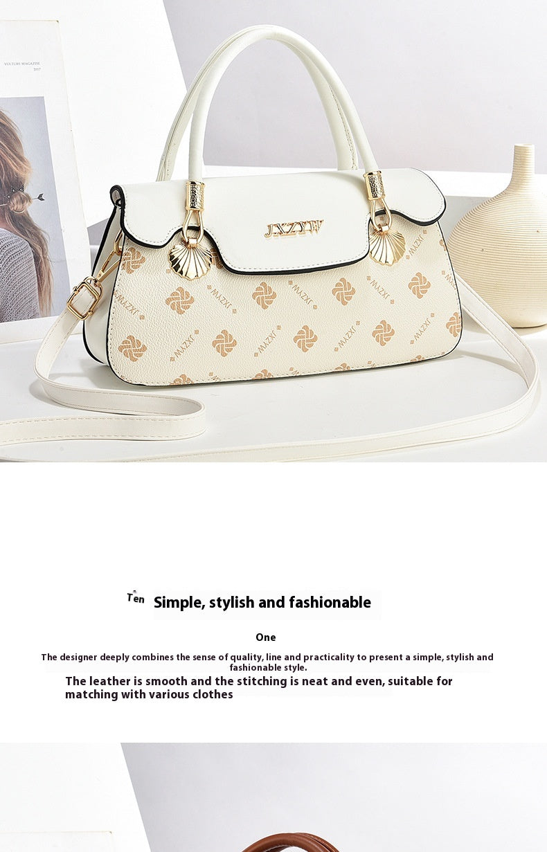 Vintage Exquisite Letter-printed Women's Handbag Fashion Printed Casual Simple Handbag Women's Cross-body Bag