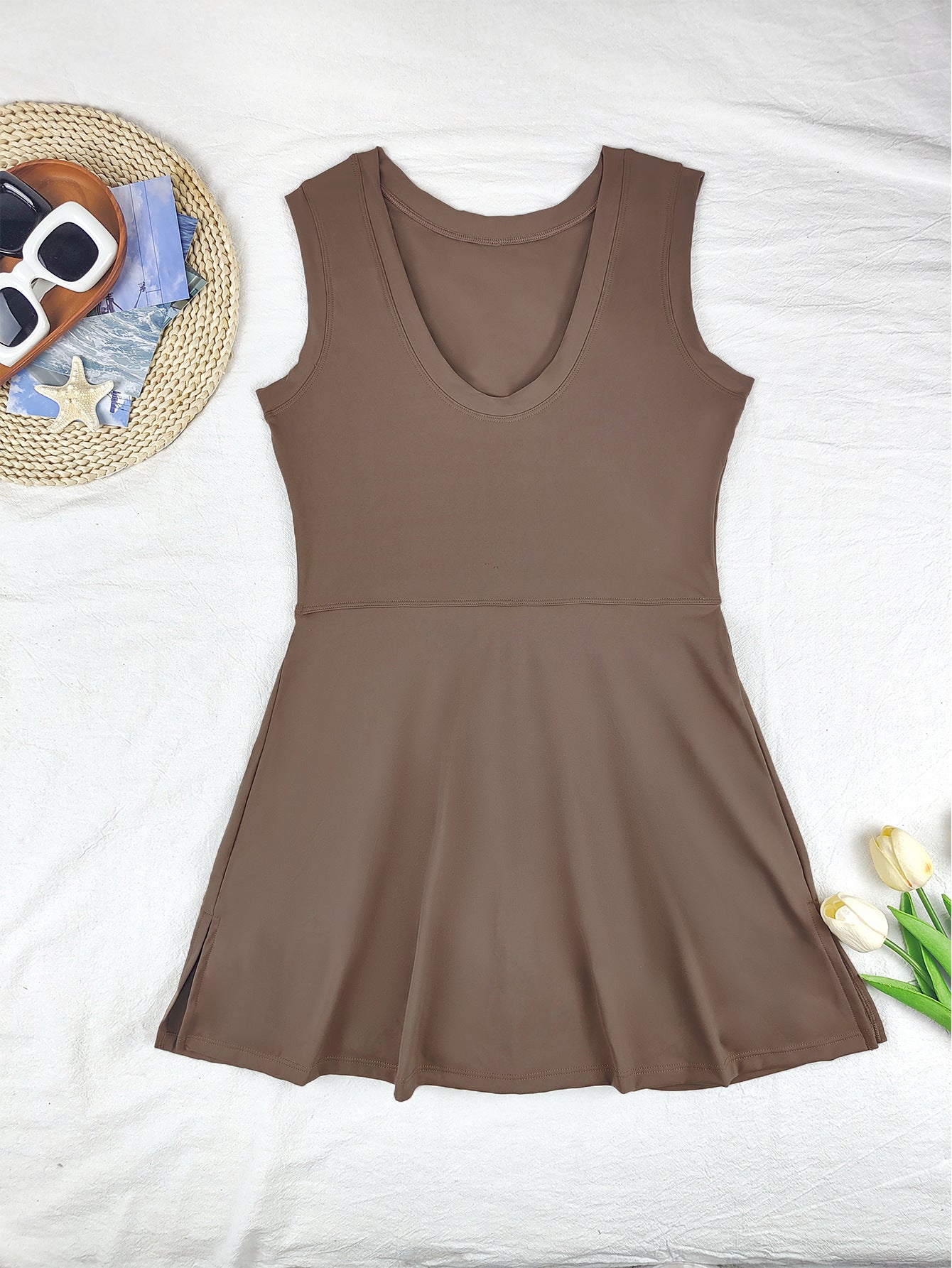 Fake Two-piece Anti-exposure Tight Exercise Fitness Yoga Tennis Skirt Sport Dress