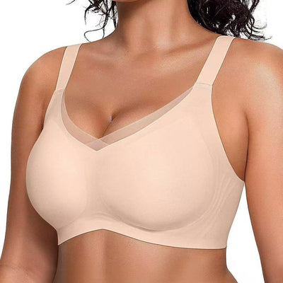 Cross-mesh Lingerie Womens Jelly-striped Bra Womens