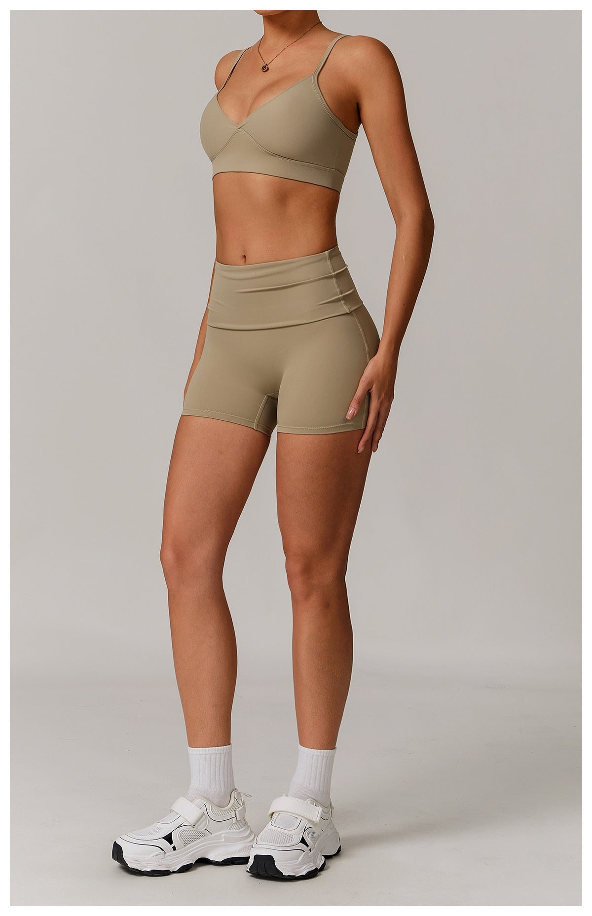 Fold High-waist Quick-drying Yoga Shorts Women's Sports