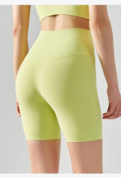 Four-point Yoga Shorts Summer High Waist Seamless Fitness Exercise Tight Cycling