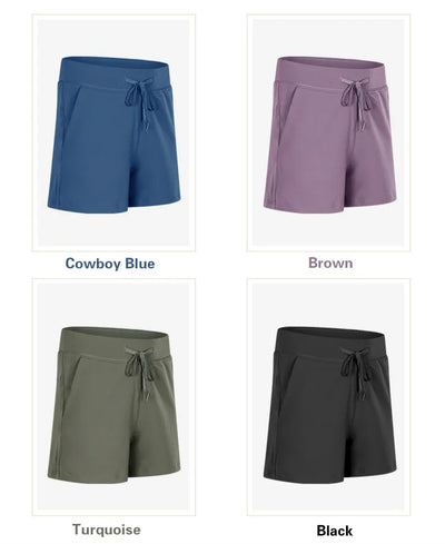 Pocket elastic yoga shorts