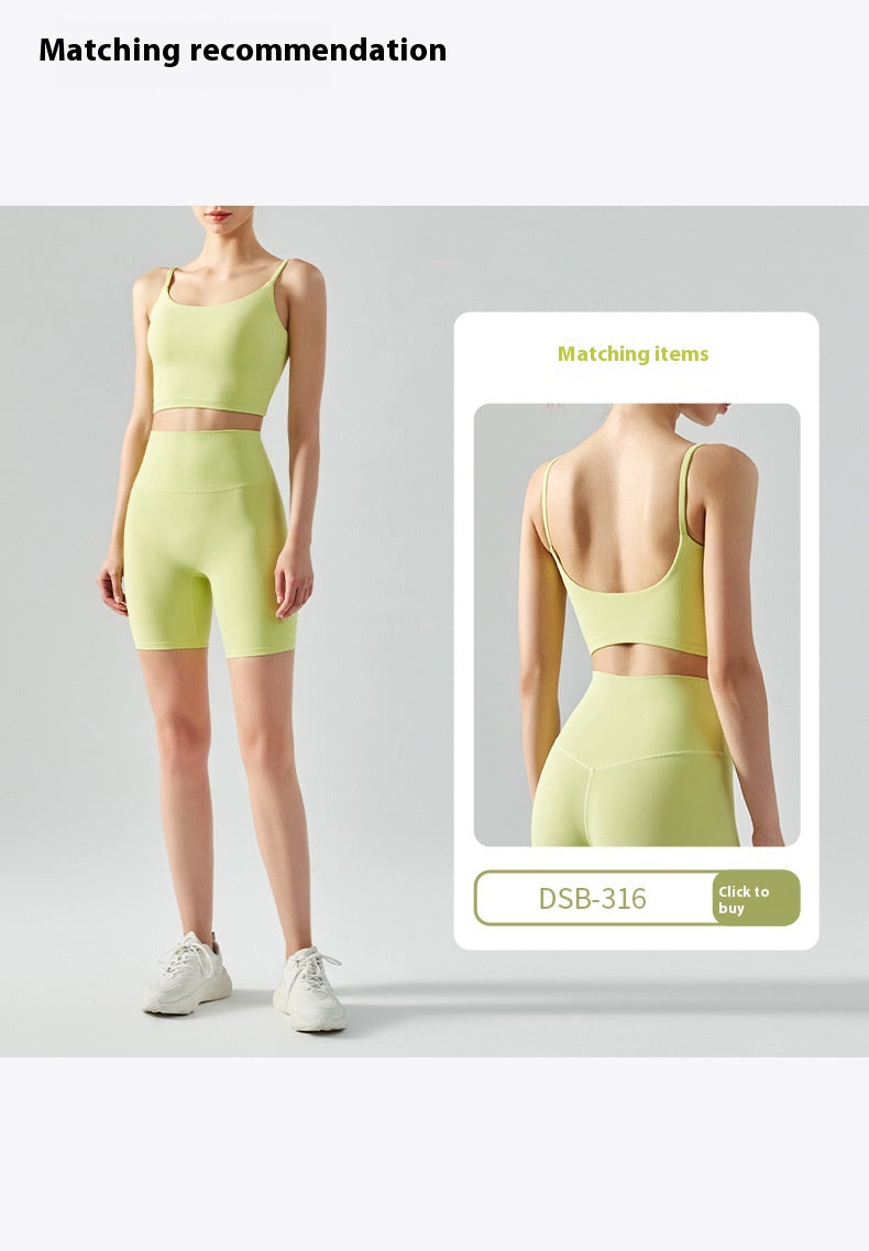 Four-point Yoga Shorts Summer High Waist Seamless Fitness Exercise Tight Cycling