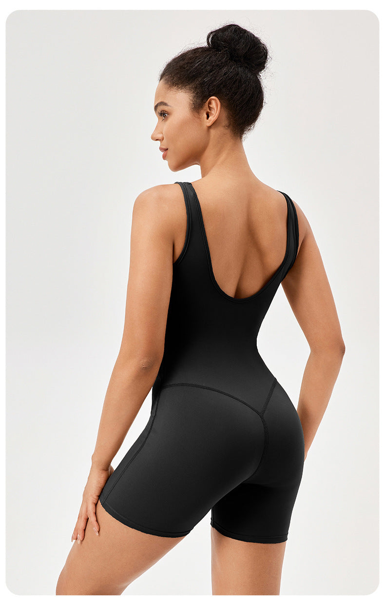 Jumpsuit With Chest Pad Skinny Hip Raise Exercise