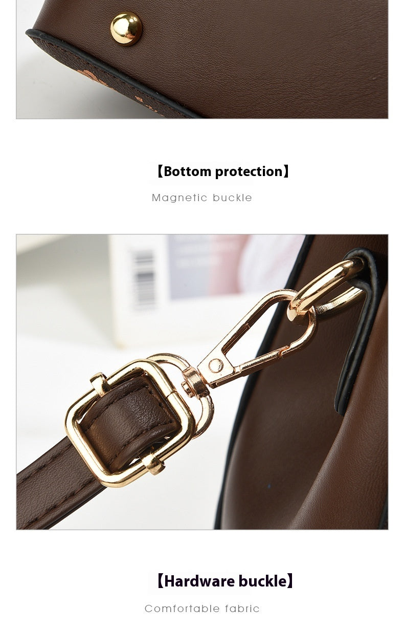 Vintage Exquisite Letter-printed Women's Handbag Fashion Printed Casual Simple Handbag Women's Cross-body Bag