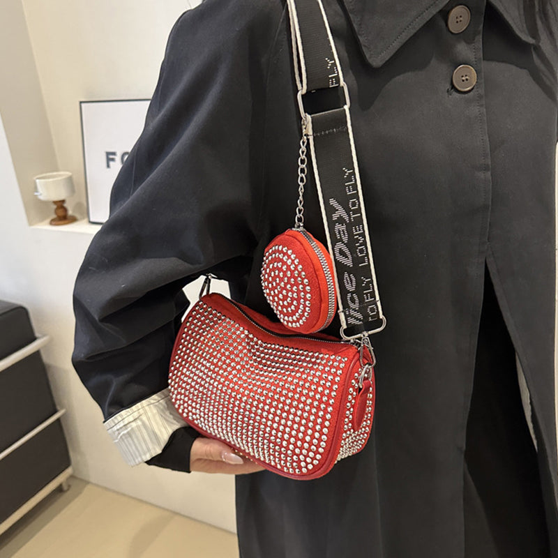 Rhinestone Shoulder Bag With Small Purse Fashion Party Underarm Crossbody Bag For Women Luxury Designer Bags
