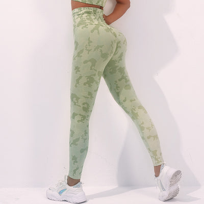 Fashion Camouflage Print Yoga Pants High Waist Seamless Leggings Stretch Butt Lift Running Sports Fitness Pant For Womens Clothing