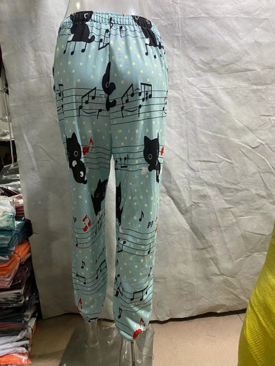 Women's Harem Pants Print Yoga Boho Sports Trousers With Pockets