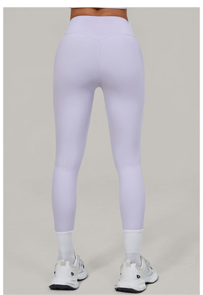 European And American-style High-waisted Yoga Pants With Invisible Pleats