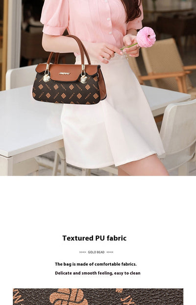 Vintage Exquisite Letter-printed Women's Handbag Fashion Printed Casual Simple Handbag Women's Cross-body Bag