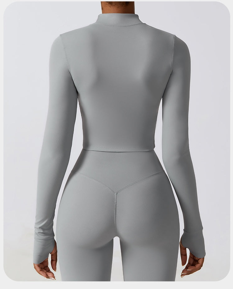 Slim-fit Fitness Long-sleeve Jacket Quick-dry Yoga Wear