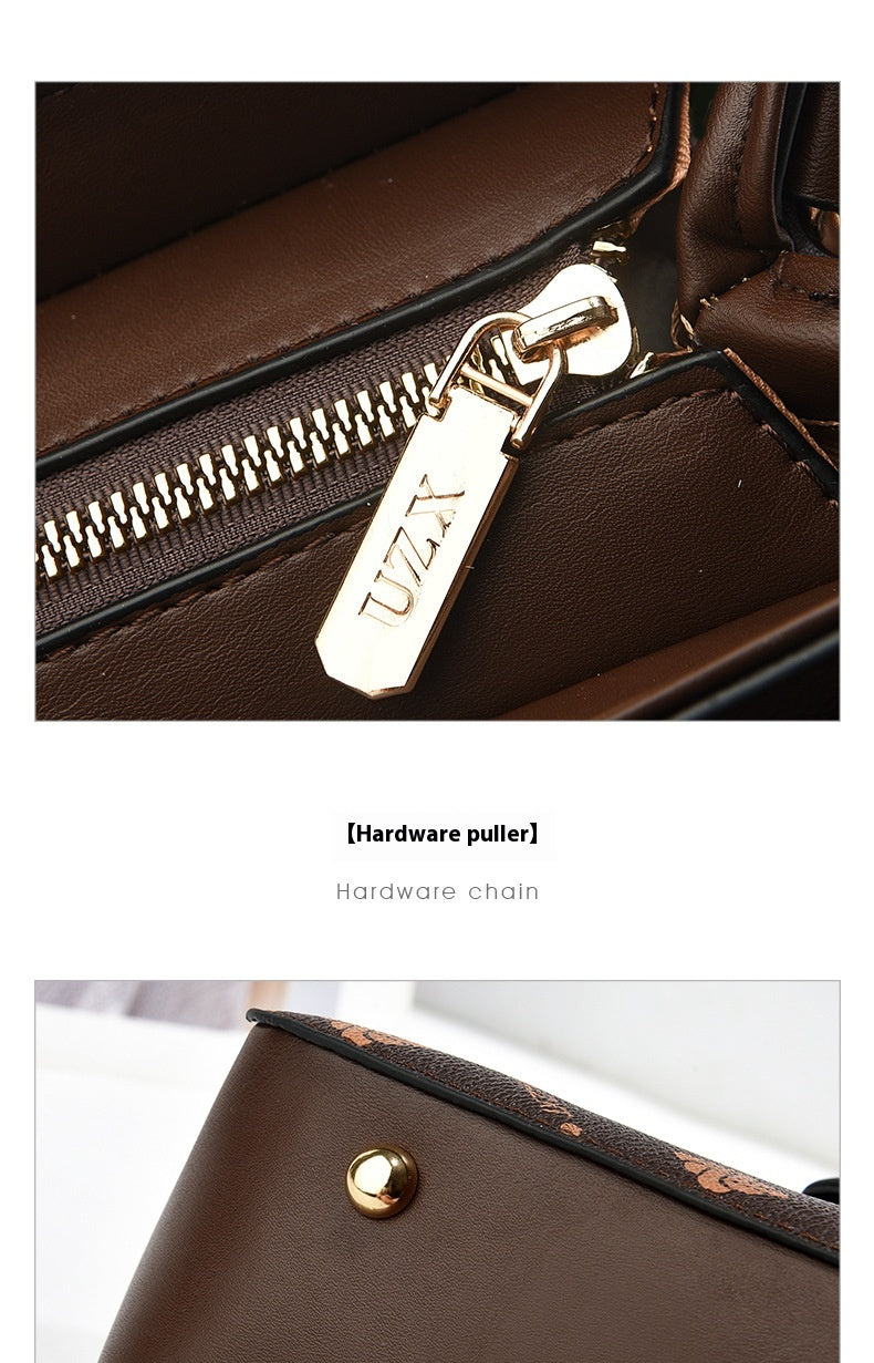 Vintage Exquisite Letter-printed Women's Handbag Fashion Printed Casual Simple Handbag Women's Cross-body Bag