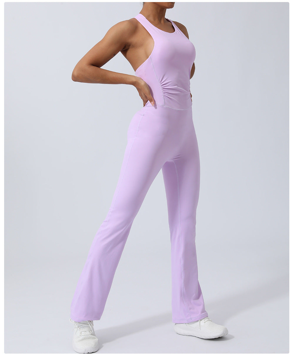 Skinny Yoga Clothes Sports Workout Clothes Hip-lift And Belly Shaping Micro-pull Dance Yoga Jumpsuit