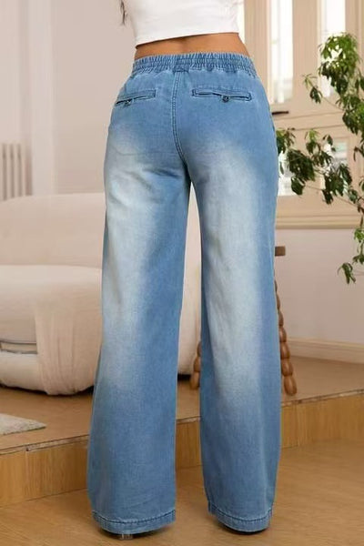 Women's Casual Slim Fit All-matching Straight Jeans