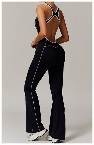 European And American Hollow Beauty Back Yoga Clothes Dance Sports Jumpsuit