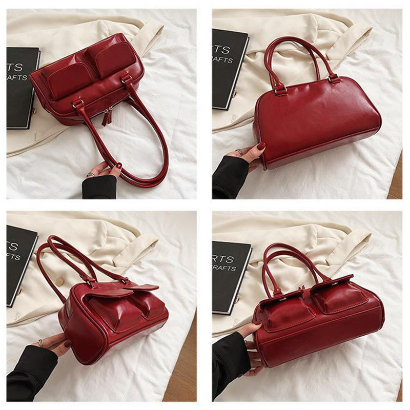 Multi-pocket Design Shoulder Bag Fashion Versatile Square Handbags Women Underarm Bags