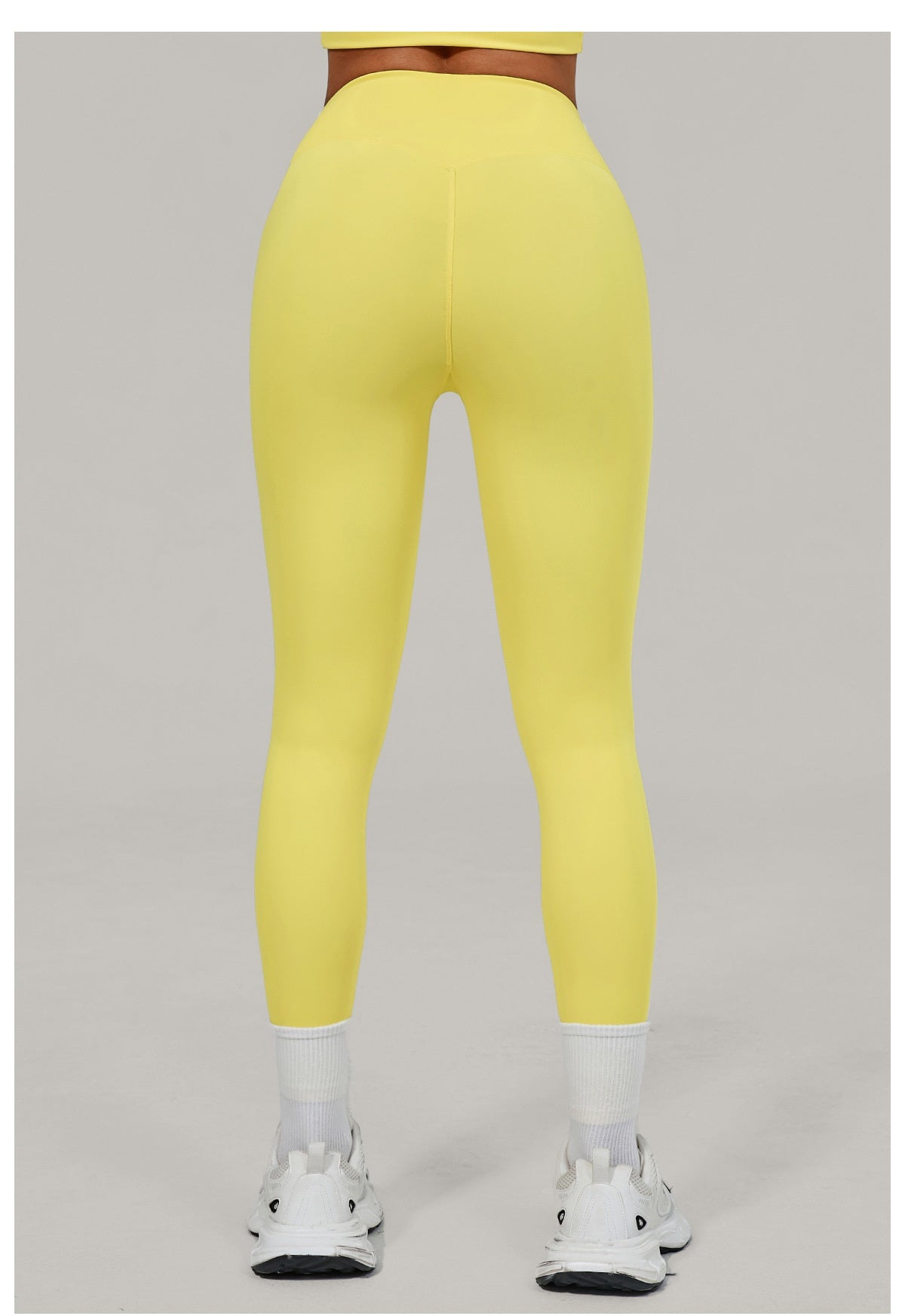 European And American-style High-waisted Yoga Pants With Invisible Pleats