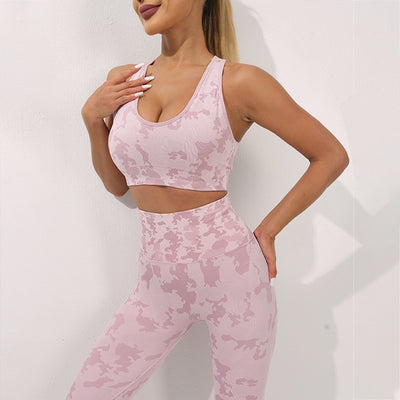 Fashion Camouflage Print Yoga Pants High Waist Seamless Leggings Stretch Butt Lift Running Sports Fitness Pant For Womens Clothing