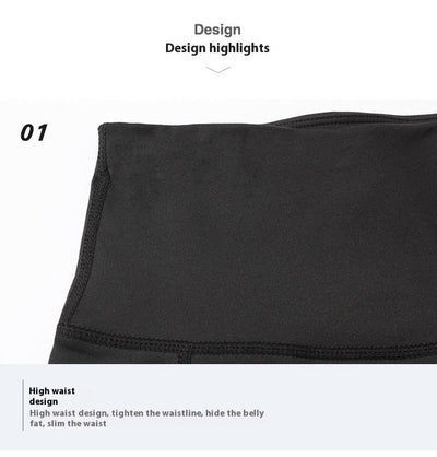 Women's High Waist Yoga Shorts Diagonal Pocket Running Training Quick-drying Tights Stretch Fitness