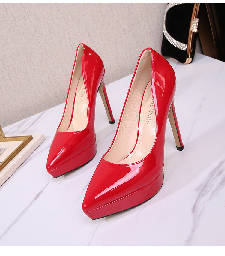 Pointed Toe Catwalk Fashion Career Stilettos High Heels