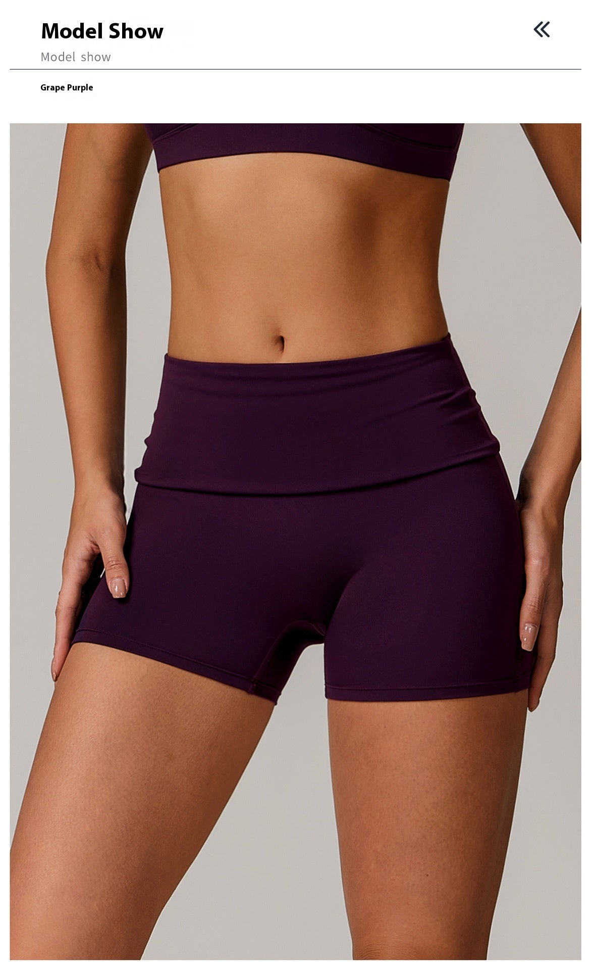 Fold High-waist Quick-drying Yoga Shorts Women's Sports