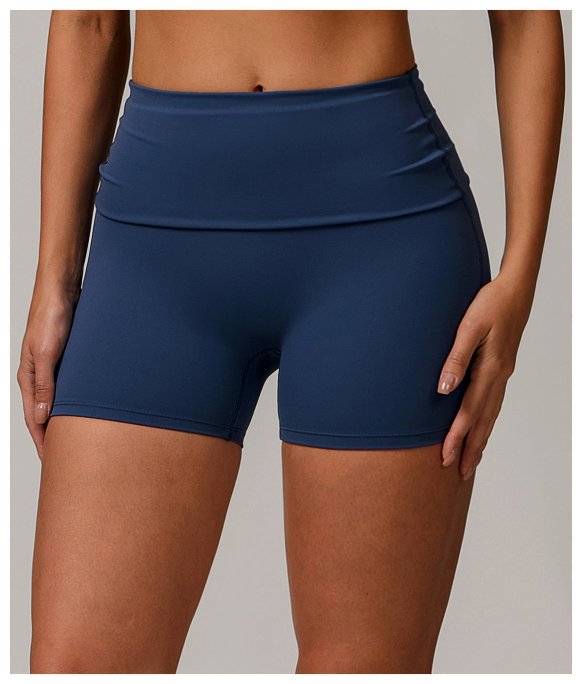 Fold High-waist Quick-drying Yoga Shorts Women's Sports