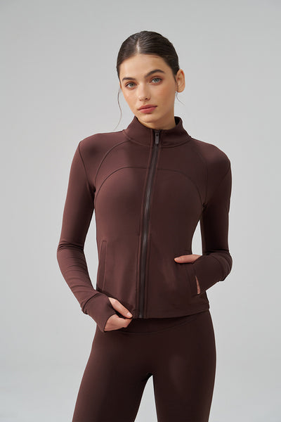 Thickened Thin Fleece Autumn And Winter Fingerless Yoga Top