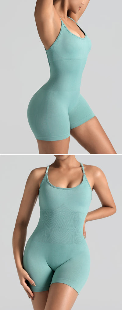 Women's Fashion Seamless Thread Yoga Jumpsuit