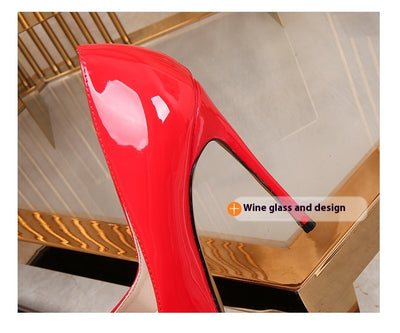 Large Size Pointed Toe 12cm Stiletto Heel High Heels