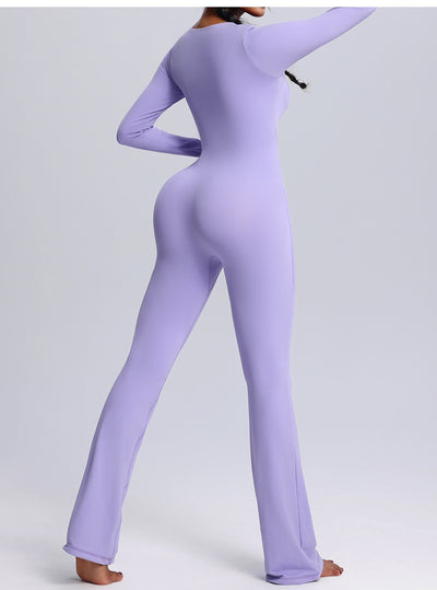 Women's Long Sleeve Yoga Jumpsuit High Elastic Breathability