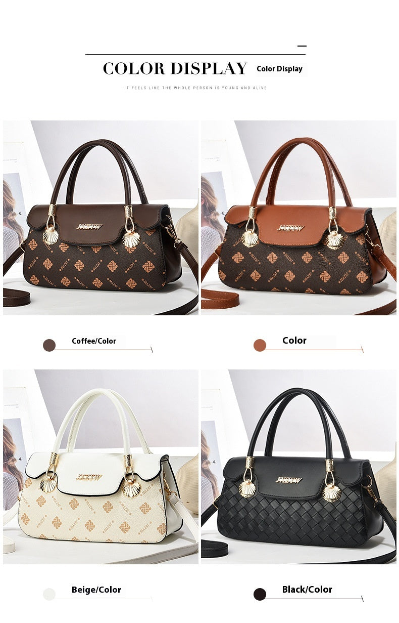 Vintage Exquisite Letter-printed Women's Handbag Fashion Printed Casual Simple Handbag Women's Cross-body Bag