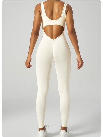 Nude Feel Yoga Jumpsuit Women's Beauty Back Fitness Sports Jumpsuit