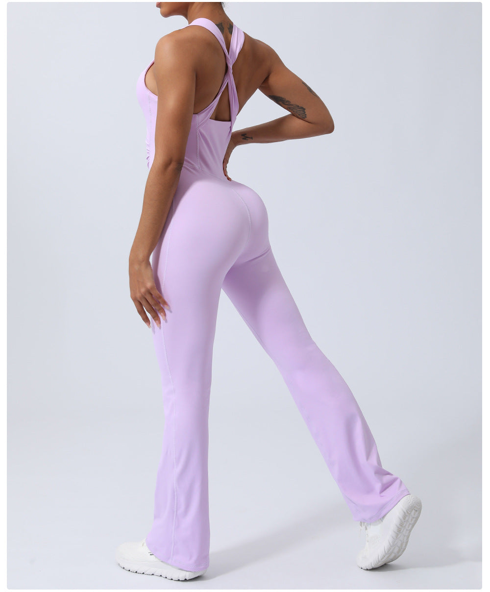 Skinny Yoga Clothes Sports Workout Clothes Hip-lift And Belly Shaping Micro-pull Dance Yoga Jumpsuit