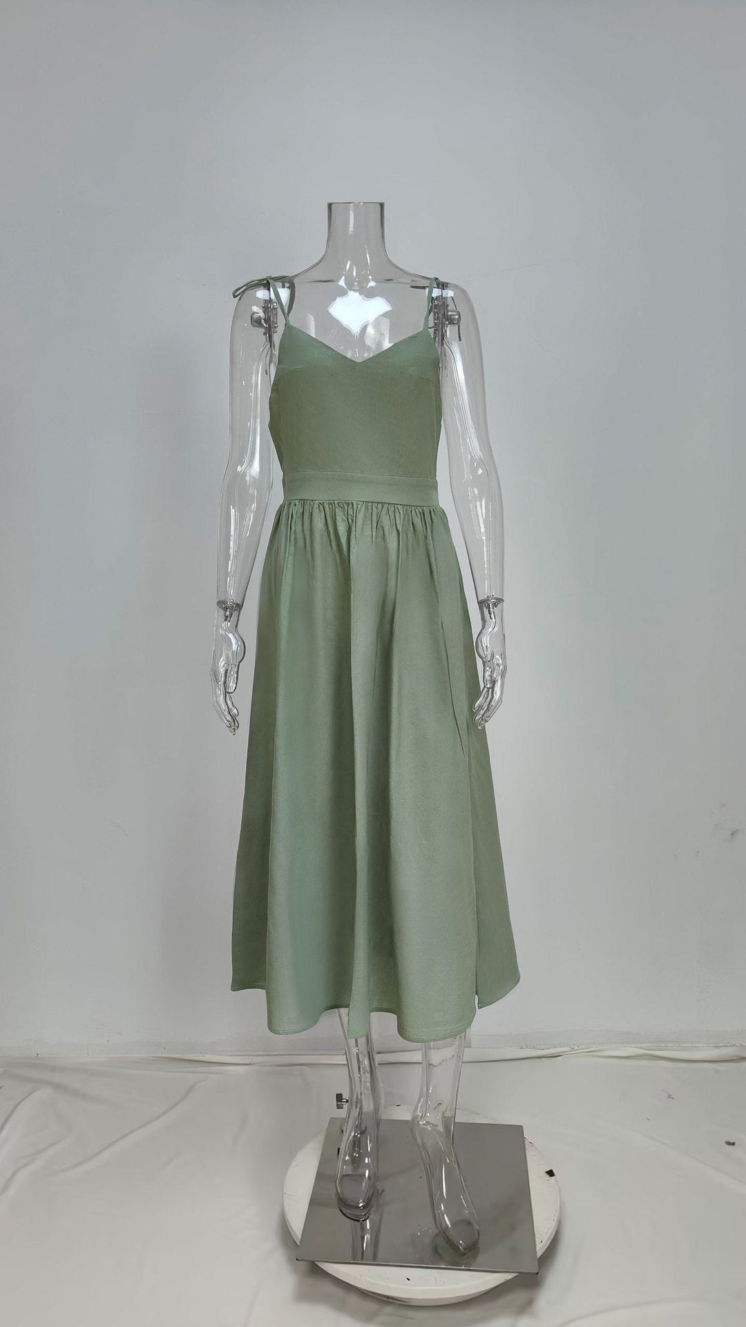 Summer V-neck Suspender Split Dress Fashion Backless High Waist Long Dress For Women Clothing