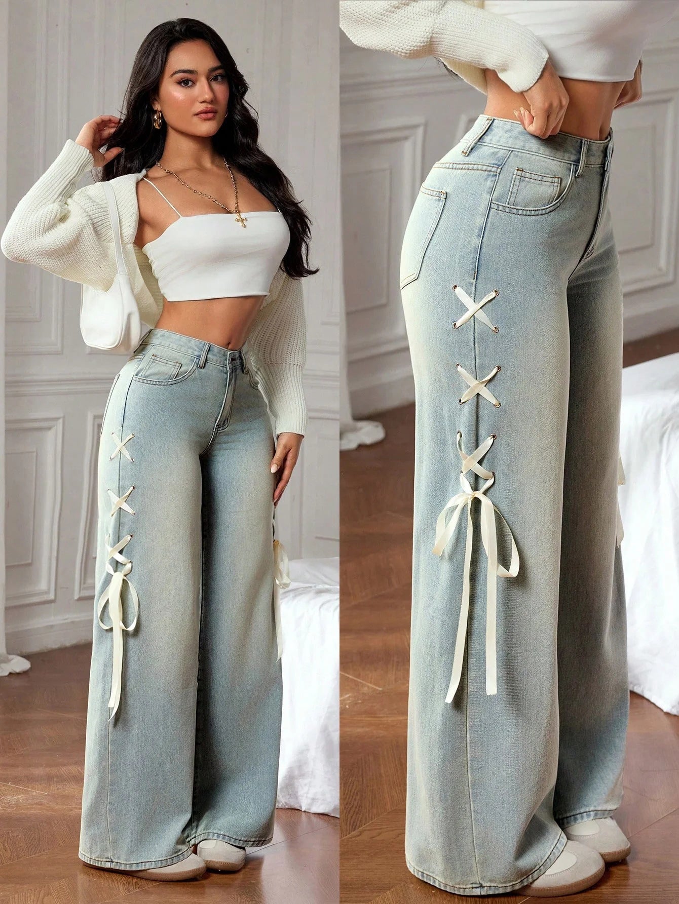 Casual Wide-leg Jeans Loose Fit