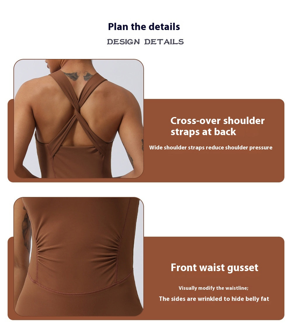 Skinny Yoga Clothes Sports Workout Clothes Hip-lift And Belly Shaping Micro-pull Dance Yoga Jumpsuit