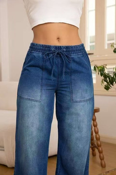 Women's Casual Slim Fit All-matching Straight Jeans