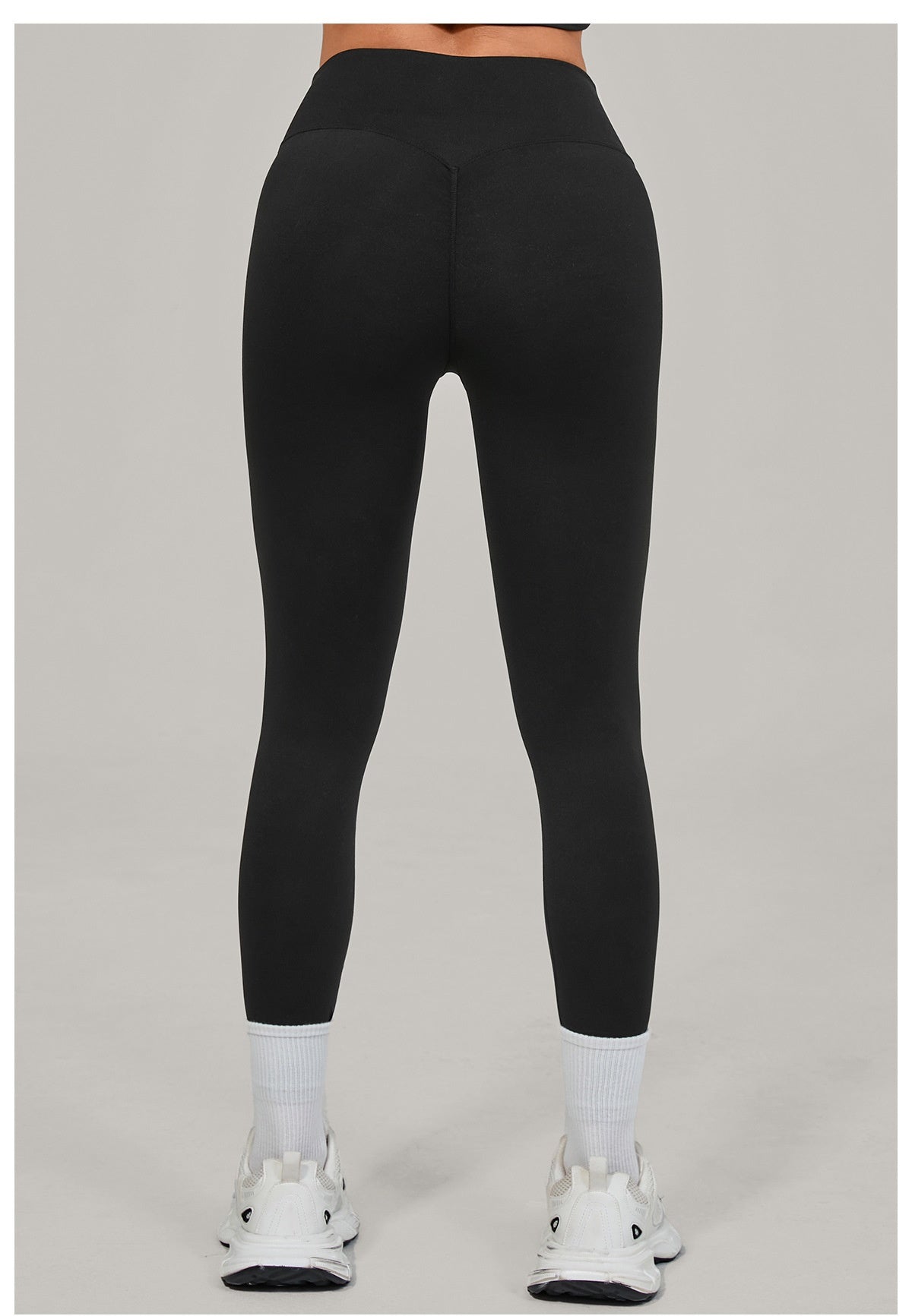 European And American-style High-waisted Yoga Pants With Invisible Pleats