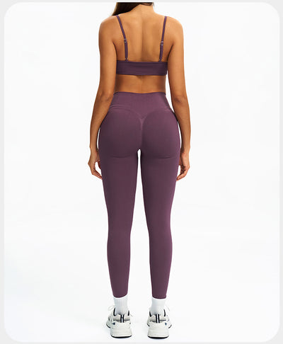 Women's Vest And Pants Color-blocking Yoga Set