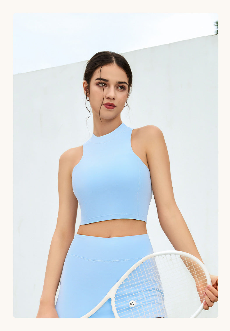 Quick-drying Sleeveless Vest Brocade Nude Feel Yoga Bra