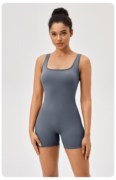 Jumpsuit With Chest Pad Skinny Hip Raise Exercise