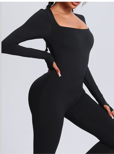 Women's Long Sleeve Yoga Jumpsuit High Elastic Breathability
