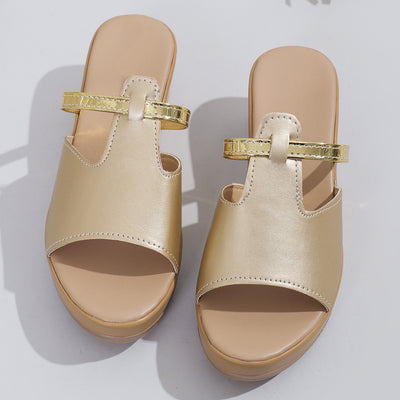 Summer Peep-toe Wedges Sandals Casual Thick Sole Heightening Slippers Fashion Outdoor Slides Shoes Women