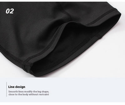 Women's High Waist Yoga Shorts Diagonal Pocket Running Training Quick-drying Tights Stretch Fitness